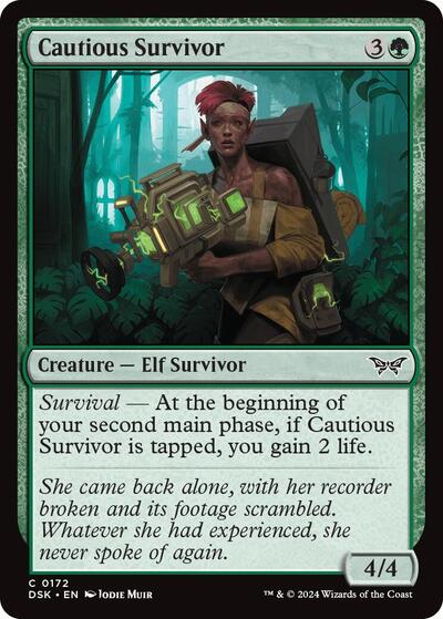 Cautious Survivor (DSK) #172 Common Duskmourn: House of Horror Magic: The Gathering: 2024