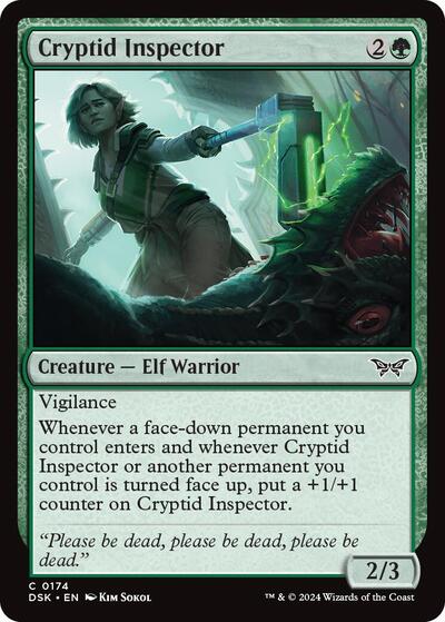 Cryptid Inspector (DSK) #174 Common Duskmourn: House of Horror Magic: The Gathering: 2024