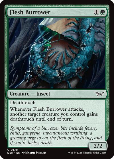 Flesh Burrower (DSK) #178 Common (Lightly Played) Duskmourn: House of Horror Magic: The Gathering: 2024