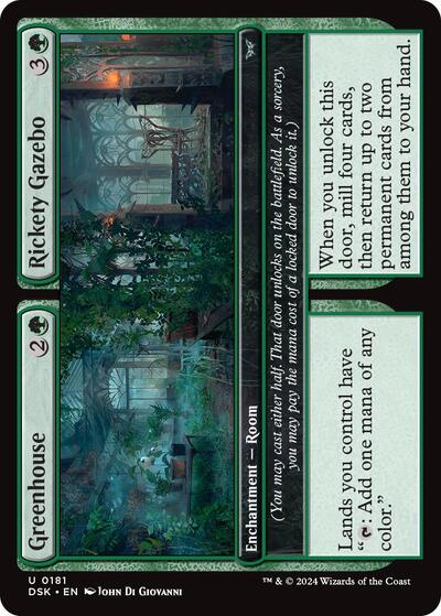 Greenhouse Rickety Gazebo (DSK) #181 Uncommon (Lightly Played) Duskmourn: House of Horror Magic: 2024