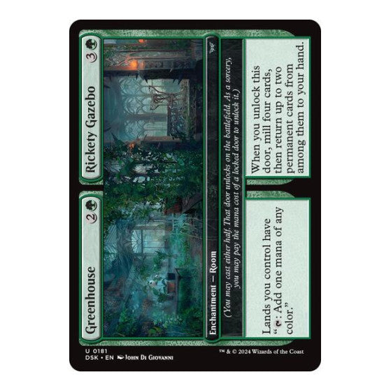 Greenhouse Rickety Gazebo (DSK) #181 Uncommon Duskmourn: House of Horror Magic: The Gathering: 2024