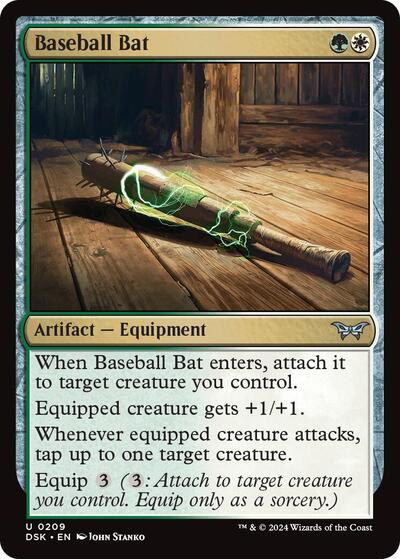 Baseball Bat (DSK) #209 Uncommon (Lightly Played) Duskmourn: House of Horror Magic: 2024