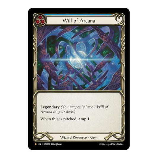 Will of Arcana (Cold Foil) (ROS) #ROS000 Fabled (Cold Foil Near Mint) Rosetta Flesh and Blood TCG: 2024