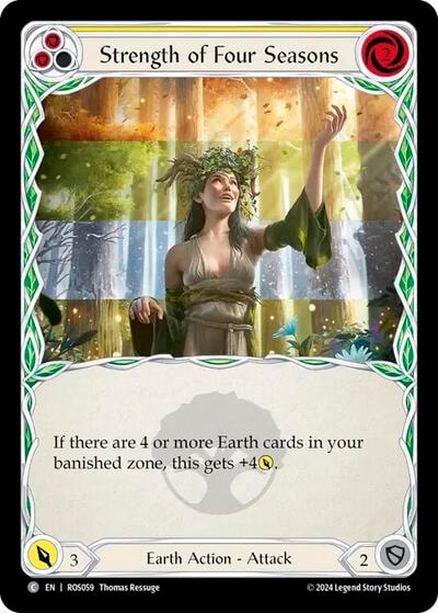 Strength of Four Seasons (Yellow) (ROS) #ROS059 Common (Rainbow Foil Near Mint) Rosetta Flesh and Blood TCG: 2024