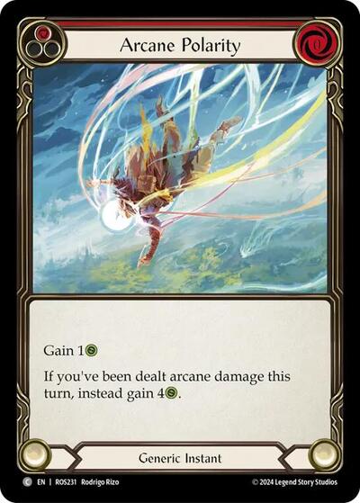 Arcane Polarity Red (ROS) #ROS231 Common (Rainbow Foil Near Mint) Rosetta Flesh & Blood TCG: 2024
