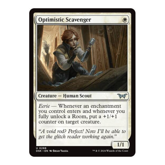 Optimistic Scavenger (0288) (DSK) #288 Uncommon (Lightly Played) Duskmourn: House of Horror Magic: The Gathering: 2024