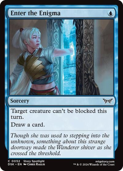 Enter the Enigma (DSK) #52 Common (Lightly Played) Duskmourn: House of Horror Magic: The Gathering: 2024
