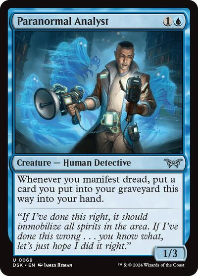 Paranormal Analyst (DSK) #69 Uncommon (Lightly Played) Duskmourn: House of Horror Magic: 2024