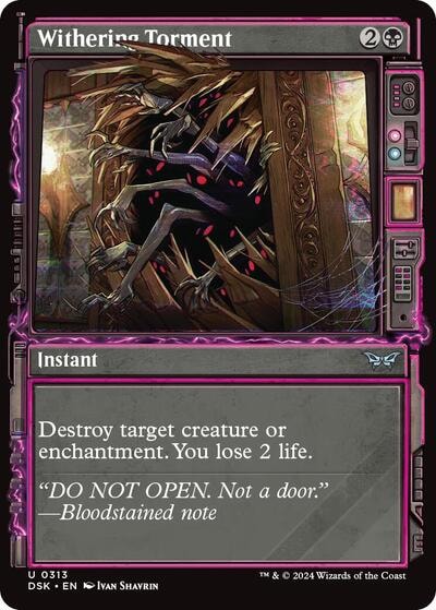 Withering Torment Showcase (DSK) #313 Uncommon (Lightly Played) Duskmourn: House of Horror Magic: The Gathering: 2024
