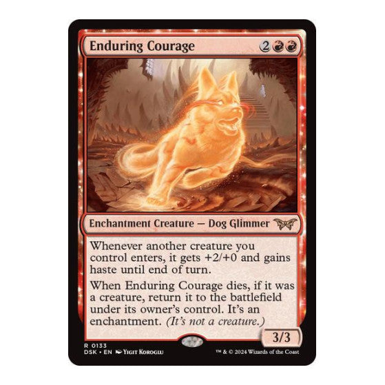 Enduring Courage (DSK) #133 Rare (Lightly Played) Duskmourn: House of Horror Magic: The Gathering: 2024