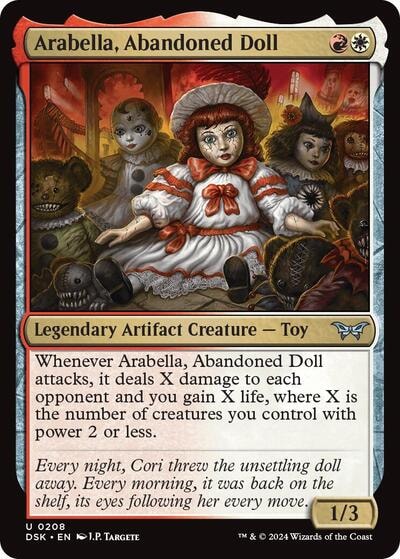 Arabella Abandoned Doll (DSK) #208 Uncommon (Lightly Played) Duskmourn: House of Horror Magic: The Gathering: 2024