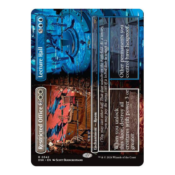 Restricted Office // Lecture Hall (Borderless) (DSK) #342 Rare (Lightly Played) Duskmourn: House of Horror Magic: The Gathering: 2024
