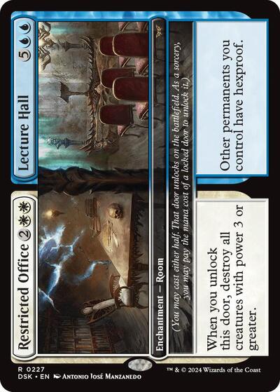 Restricted Office Lecture Hall (DSK) #227 Rare (Near Mint) Duskmourn: House of Horror Magic: The Gathering: 2024