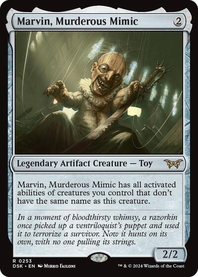 Marvin Murderous Mimic (DSK) #253 Rare (Lightly Played) Duskmourn: House of Horror Magic: The Gathering: 2024