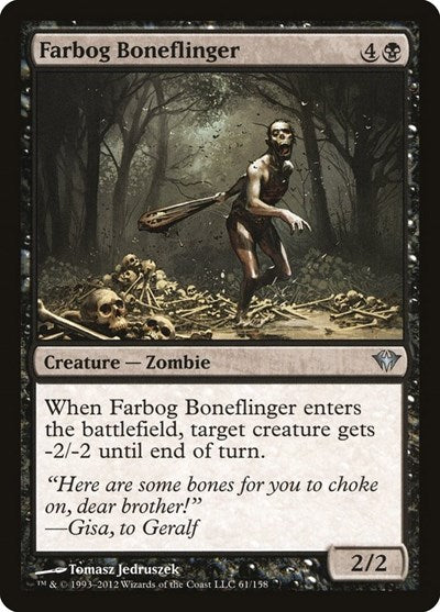 Farbog Boneflinger (DKA) #61 Uncommon (Lightly Played) Dark Ascension Magic: The Gathering: 2012