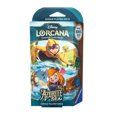 Disney Lorcana: Azurite Sea Starter Deck (Emerald & Sapphire) (6) None (Unopened) Azurite Sea Disney Lorcana: 2024