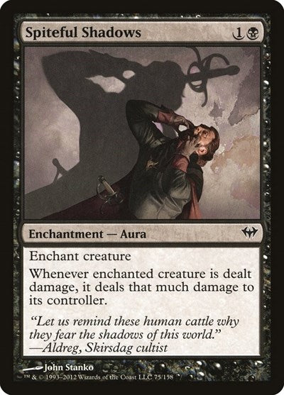 Spiteful Shadows (DKA) #75 Common (Lightly Played) Dark Ascension Magic: The Gathering: 2012