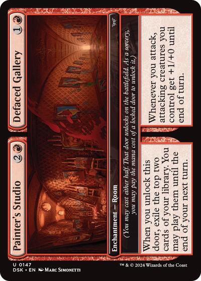 Painters Studio Defaced Gallery (DSK) #147 Uncommon (Lightly Played) Duskmourn: House of Horror Magic: The Gathering: 2024