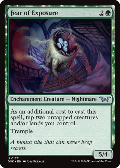 Fear of Exposure (DSK) #177 Uncommon (Lightly Played) Duskmourn: House of Horror Magic: The Gathering: 2024