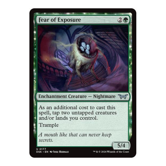 Fear of Exposure (DSK) #177 Uncommon (Lightly Played) Duskmourn: House of Horror Magic: The Gathering: 2024