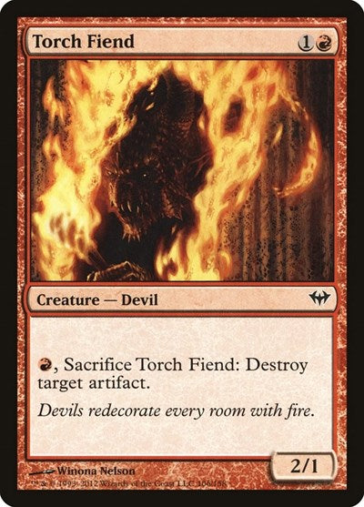 Torch Fiend (DKA) #106 Common (Foil Lightly Played) Dark Ascension Magic: The Gathering: 2012