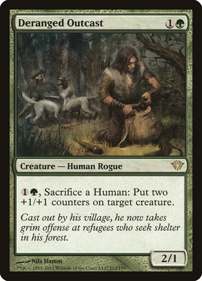 Deranged Outcast (DKA) #112 Rare (Lightly Played) Dark Ascension Magic: The Gathering: 2012