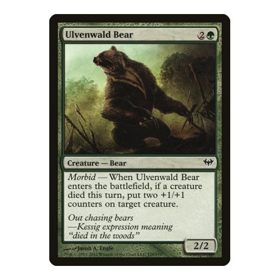 Ulvenwald Bear (DKA) #129 Common (Lightly Played) Dark Ascension Magic: The Gathering: 2012