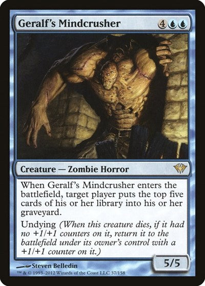 Geralfs Mindcrusher (DKA) #37 Rare Dark Ascension Magic: The Gathering: 2012