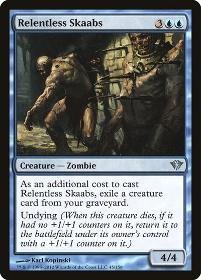 Relentless Skaabs (DKA) #45 Uncommon (Lightly Played) Dark Ascension Magic: The Gathering: 2012