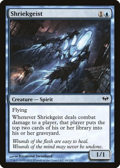 Shriekgeist (DKA) #49 Common Dark Ascension Magic: The Gathering: 2012