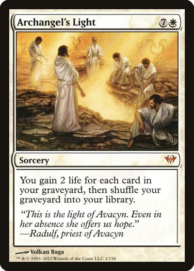 Archangels Light (DKA) #1 Mythic Rare Dark Ascension Magic: The Gathering: 2012