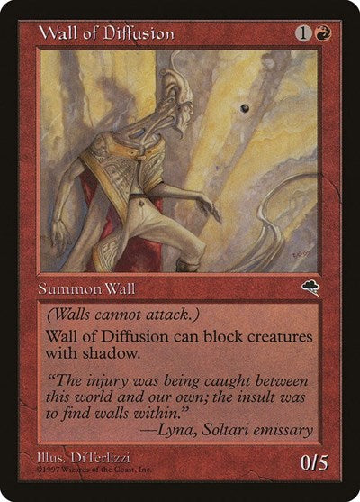 Wall of Diffusion (TMP) #211 Common (Lightly Played) Tempest Magic: The Gathering: 1997
