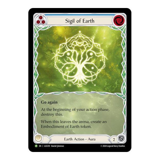 Sigil of Earth (Extended Art) - LGS310 (PR) #LGS310 Token (Rainbow Foil Lightly Played) Flesh and Blood: Promo Cards Flesh and Blood TCG: 2019