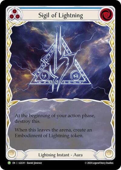 Sigil of Lightning (Extended Art) - LGS311 (PR) #LGS311 Token (Rainbow Foil Near Mint) Flesh and Blood: Promo Cards Flesh and Blood TCG: 2019