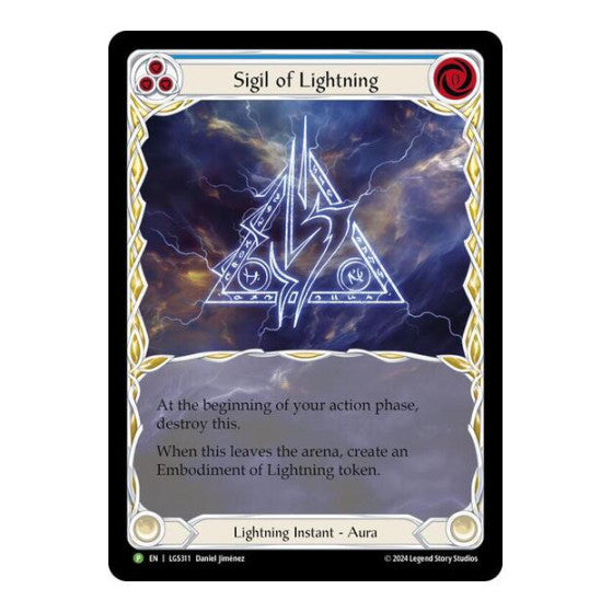 Sigil of Lightning (Extended Art) - LGS311 (PR) #LGS311 Token (Rainbow Foil Near Mint) Flesh and Blood: Promo Cards Flesh and Blood TCG: 2019