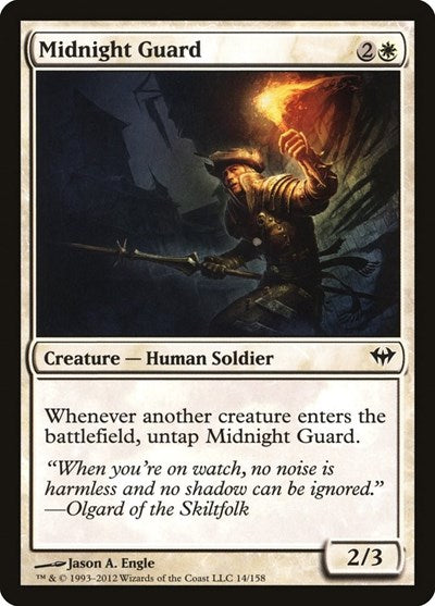 Midnight Guard (DKA) #14 Common (Lightly Played) Dark Ascension Magic: The Gathering: 2012