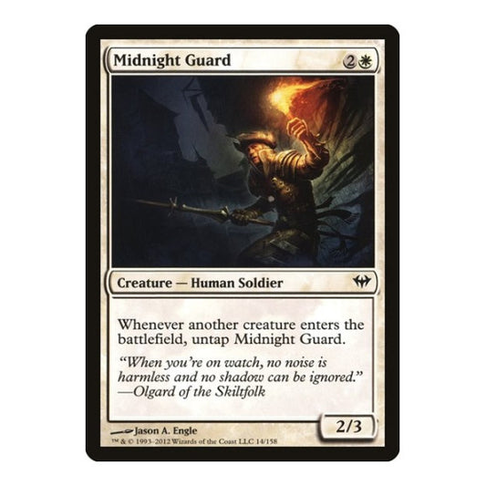 Midnight Guard (DKA) #14 Common (Lightly Played) Dark Ascension Magic: The Gathering: 2012