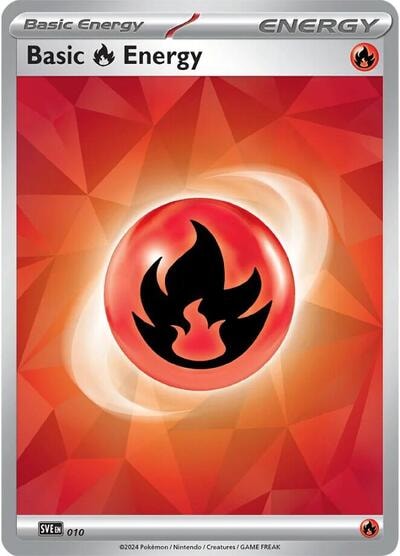 Basic Fire Energy - 010 (SVE) #010 Common (Holofoil Near Mint) SVE: Scarlet & Violet Energies Pokemon: 2023