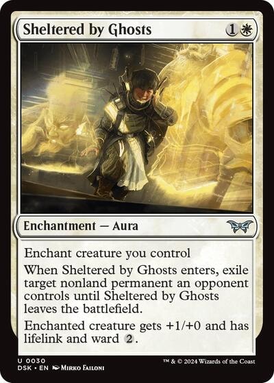 Sheltered by Ghosts (DSK) #30 Uncommon (Lightly Played) Duskmourn: House of Horror Magic: The Gathering: 2024