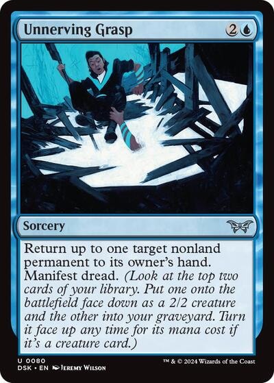 Unnerving Grasp (DSK) #80 Uncommon (Lightly Played) Duskmourn: House of Horror Magic: The Gathering: 2024