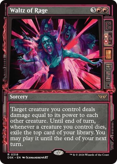 Waltz of Rage Showcase (DSK) #318 Rare (Lightly Played) Duskmourn: House of Horror Magic: The Gathering: 2024