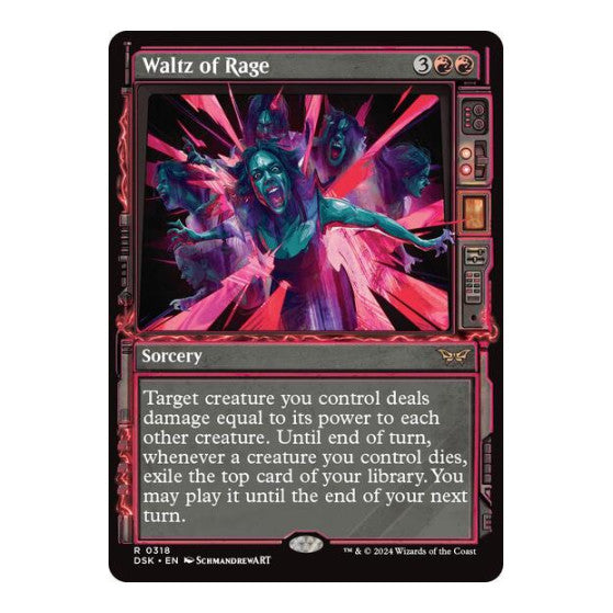 Waltz of Rage (Showcase) (DSK) #318 Rare (Lightly Played) Duskmourn: House of Horror Magic: The Gathering: 2024