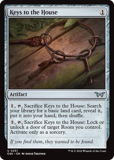 Keys to the House (DSK) #251 Uncommon (Lightly Played) Duskmourn: House of Horror Magic: The Gathering: 2024