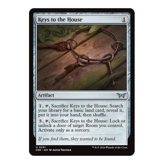 Keys to the House (DSK) #251 Uncommon (Lightly Played) Duskmourn: House of Horror Magic: The Gathering: 2024