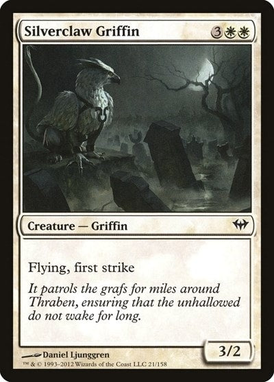 Silverclaw Griffin (DKA) #21 Common (Moderately Played) Dark Ascension Magic: The Gathering: 2012