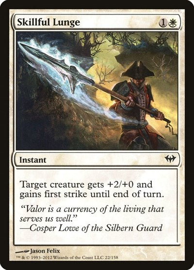 Skillful Lunge (DKA) #22 Common (Lightly Played) Dark Ascension Magic: The Gathering: 2012