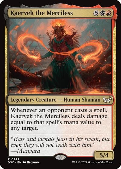 Kaervek the Merciless (DSC) #222 Rare Commander: Duskmourn: House of Horror Magic: The Gathering: 2024