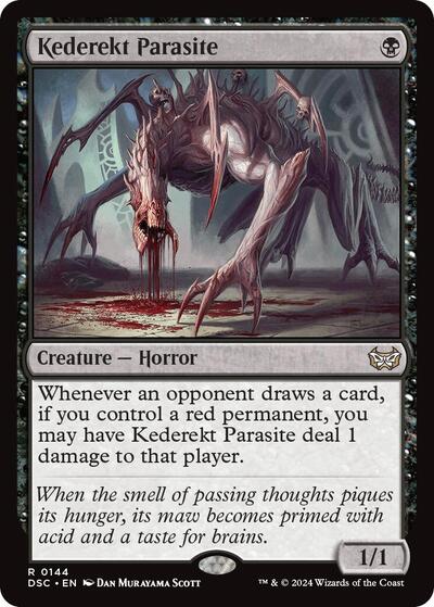 Kederekt Parasite (DSC) #144 Rare (Near Mint) Commander: Duskmourn: House of Horror Magic: 2024