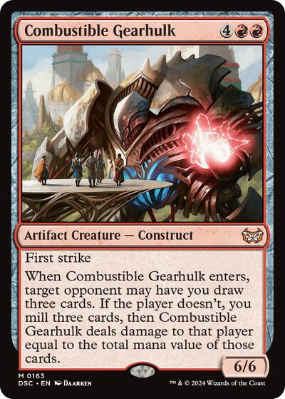 Combustible Gearhulk (DSC) #163 Mythic Rare (Near Mint) Commander: Duskmourn: House of Horror Magic: 2024