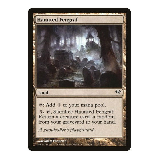 Haunted Fengraf (DKA) #157 Common (Lightly Played) Dark Ascension Magic: The Gathering: 2012